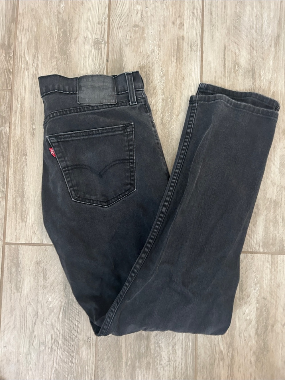 Levi's Men's Straight Black Washed Jeans